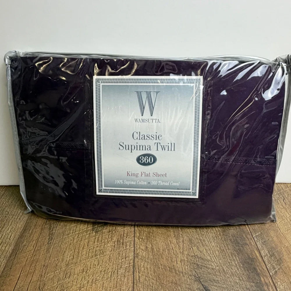 Wamsutta Classic Supima Twill 360 King Sheet Set Eggplant Purple